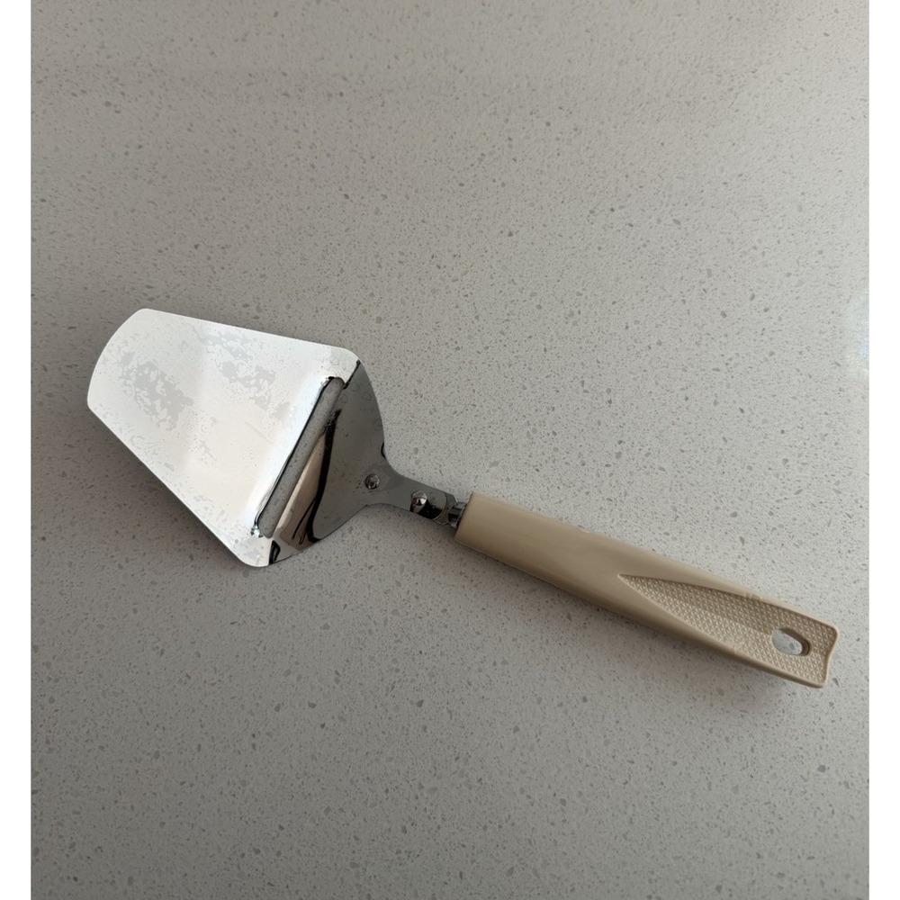 Vintage EKCO Cheese Plane Butter Slicer Veggie Cutter Beige Plastic Handle USA